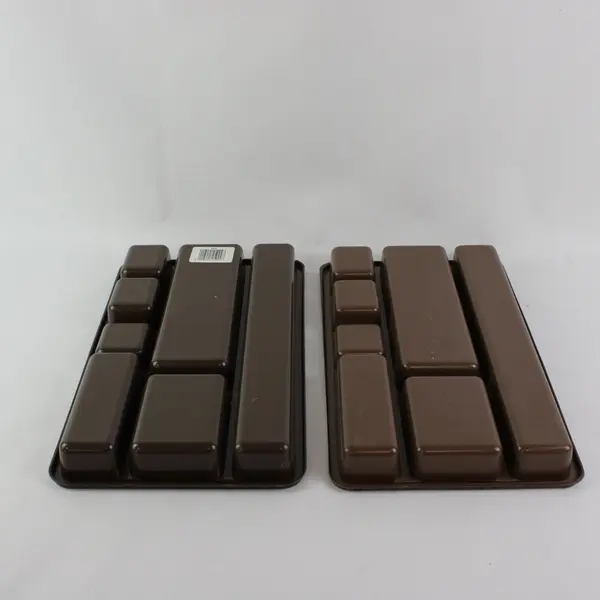 Lot of 2 Brown Multi-Purpose Drawer Organizers Desk Office Storage