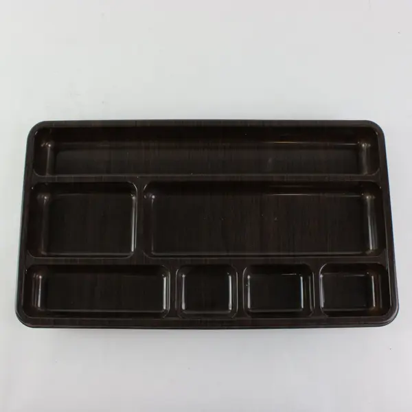 Lot of 2 Brown Multi-Purpose Drawer Organizers Desk Office Storage