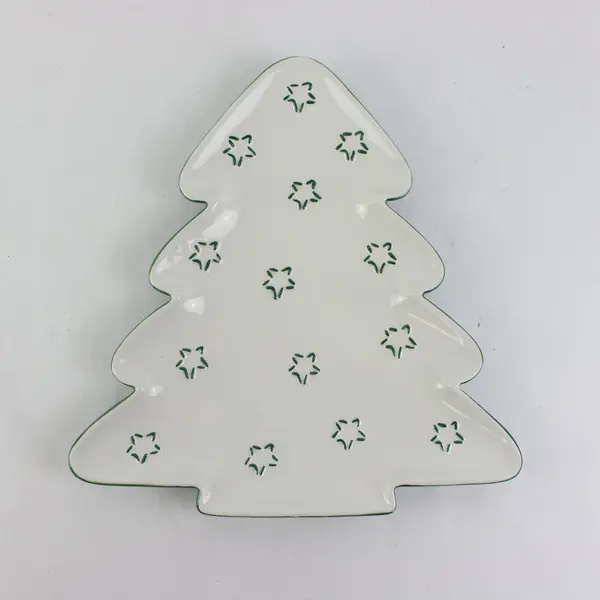 Department 56 Time To Celebrate Christmas Tree Serving Plate 12in