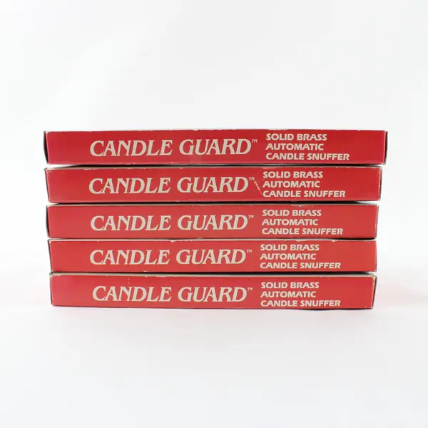 Lot of 5 Candle Guard Solid Brass Automatic Candle Snuffer Boxes