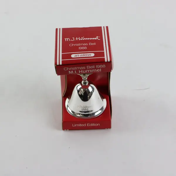 Vintage M.I. Hummel Silver-Plated Christmas Bell 1988