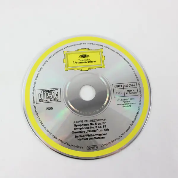 Beethoven Symphonies Nos. 5 & 8 CD 1977 Deutsche Grammophon 419 051-2