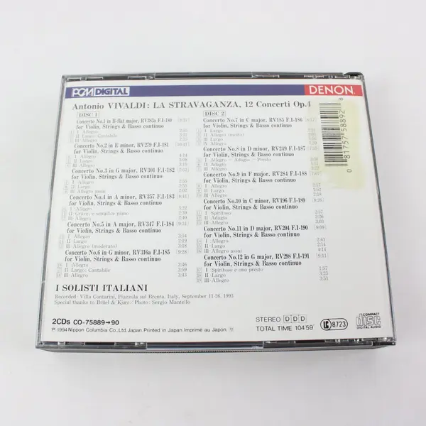 Vivaldi La Stravaganza 12 Concerti Op. 4 2 CDs I Solisti Italiani 1994