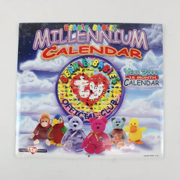 Ty Beanie Babies Millennium Year 2000 16-Month Wall Calendar NEW