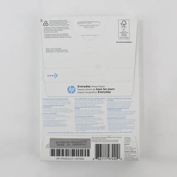 HP 4x6 Glossy Inkjet Photo Paper 100 Sheets