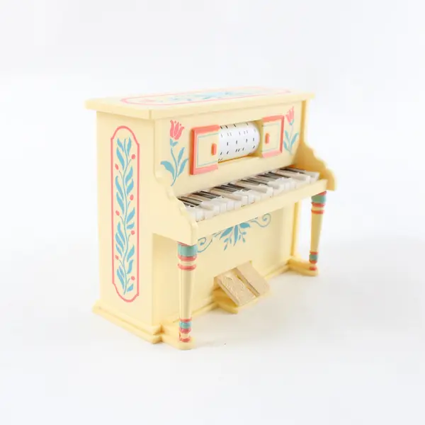 Vintage Enesco Small World of Music Piano Music Box 1985 New in Box