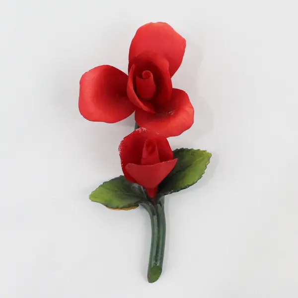 Napoleon Italy Porcelain Rose Sculpture Figurine Floral Decor