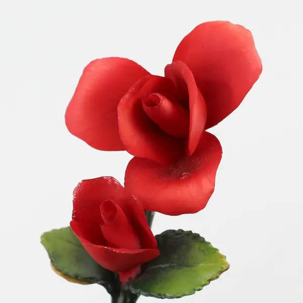 Napoleon Italy Porcelain Rose Sculpture Figurine Floral Decor