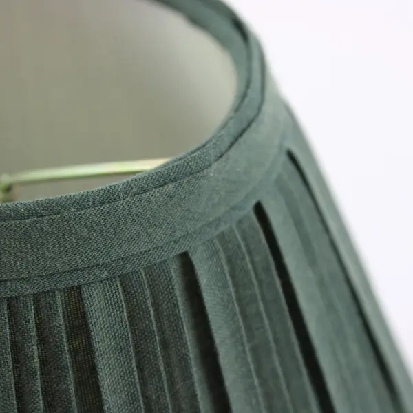 Unbranded Green Pleated Empire Lamp Shade Spider Fitter 8x6"