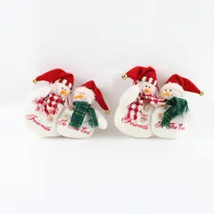 Lot of 2 Roman Inc Snowman Hangers Friends to the End 71540