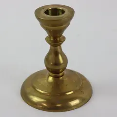 Single Brass Candlestick Candle Holder Modern Elegance 4.25" Height
