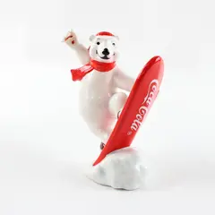 Enesco Coca-Cola Always Snow Boarding Polar Bear Figurine 1995 #157910