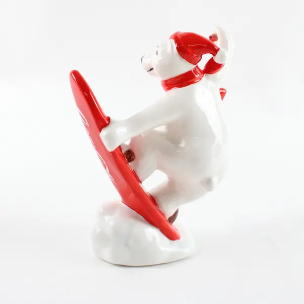 Enesco Coca-Cola Always Snow Boarding Polar Bear Figurine 1995 #157910