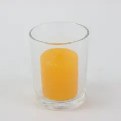 Department 56 Small Shot Glass Candle Holder with Orange Candle