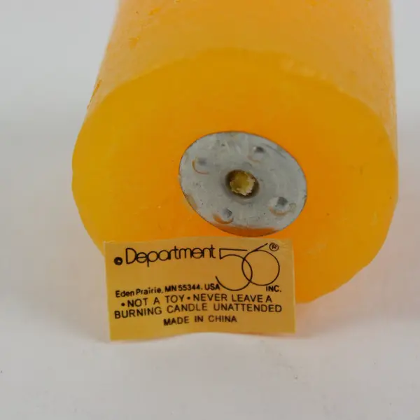 Department 56 Small Shot Glass Candle Holder with Orange Candle