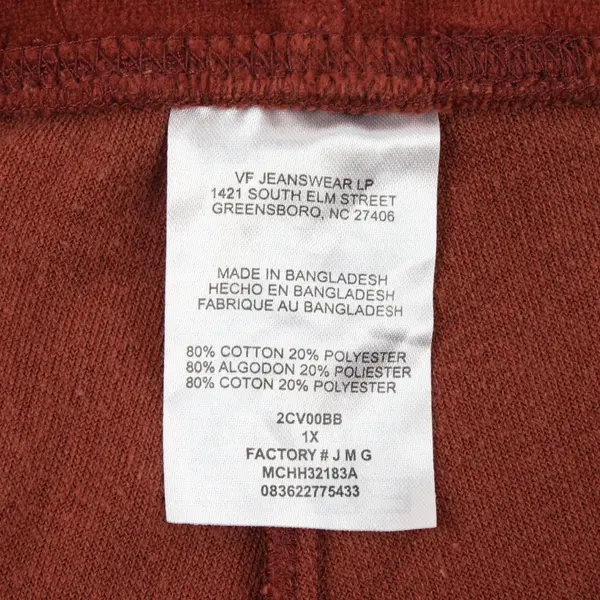 Chic Women's 1X Burnt Orange Velour Track Pants Plus Size