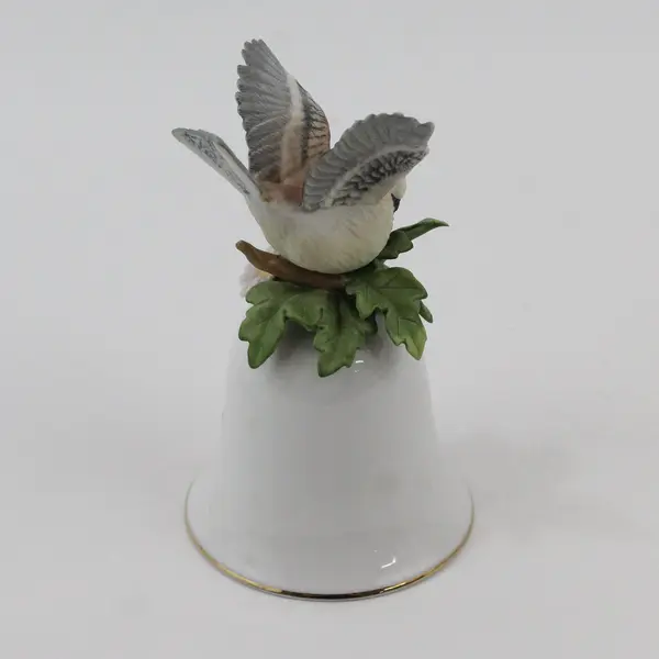 Vintage Enesco National Audubon Society Black-Capped Chickadee Porcelain Bell