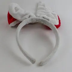 Plush White & Pink Bunny Ears Headband Easter Costume Accessory