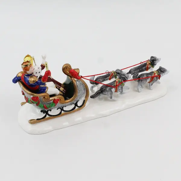 Dept 56 Snow Village Snow Carnival King & Queen Dog Sled #54869 