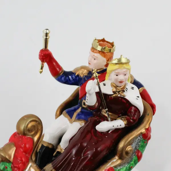 Dept 56 Snow Village Snow Carnival King & Queen Dog Sled #54869 