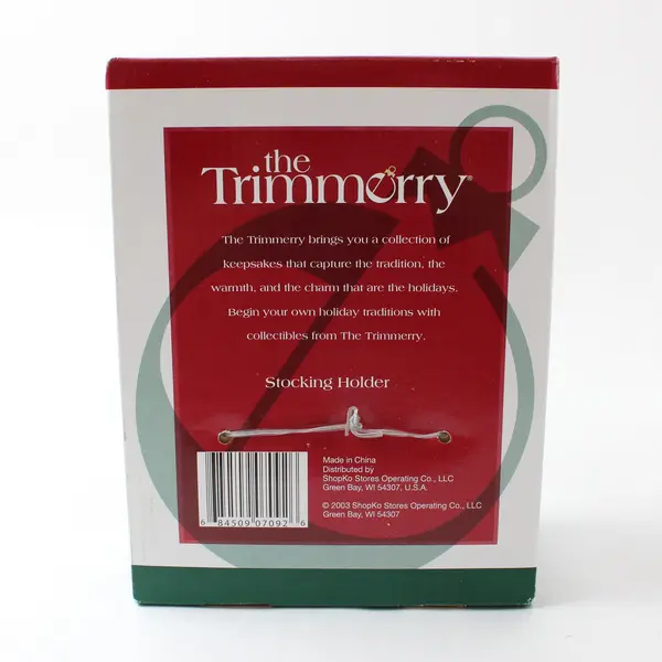 Lot of 2 The Trimmery Gold Tone Stocking Holder with 3"x3" Photo Frame