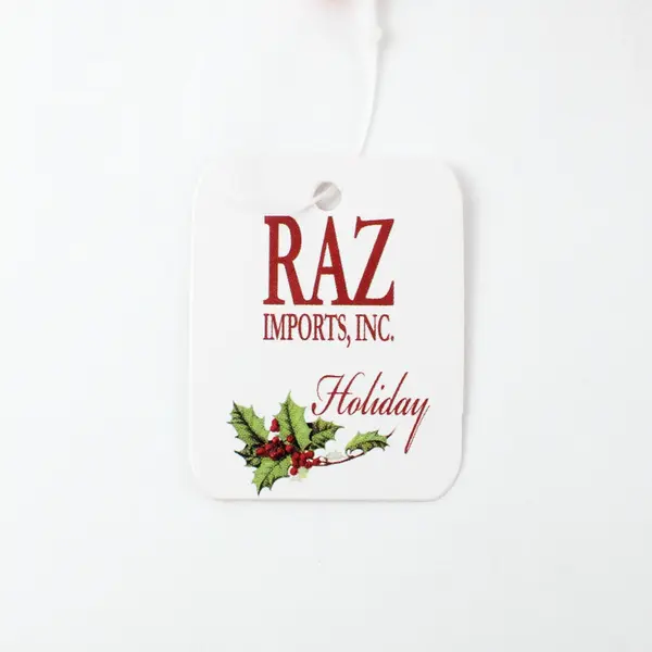 Raz Imports White Red Stocking Plushes Set of 3 Christmas Decor