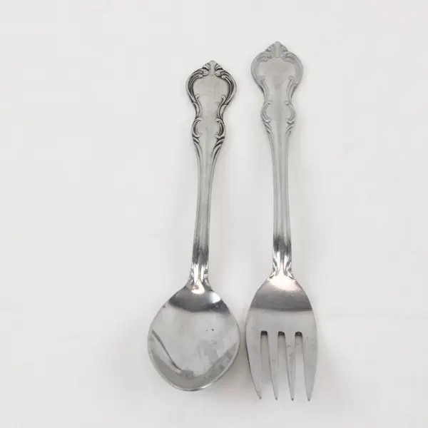 Set of 2 Reed & Barton La Femme Stainless Flatware (Salad Fork + Soup Spoon)