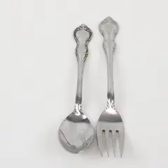Set of 2 Reed & Barton La Femme Stainless Flatware (Salad Fork + Soup Spoon)