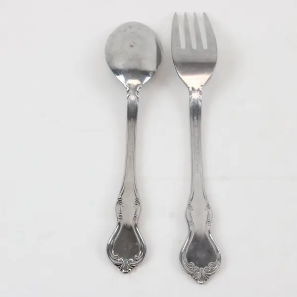 Set of 2 Reed & Barton La Femme Stainless Flatware (Salad Fork + Soup Spoon)
