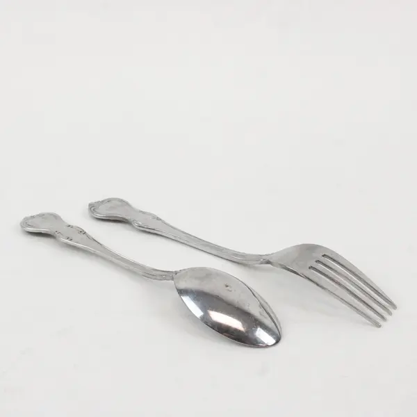 Set of 2 Reed & Barton La Femme Stainless Flatware (Salad Fork + Soup Spoon)