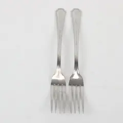 Lot of 2 Oneida Seneca 18/8 Stainless Steel Flatware Dinner Forks 6 7/8" long