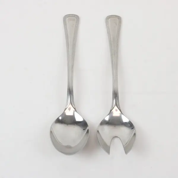 Set of 2 WMF Den Haag Cromargan Serving Spoon & Fork Stainless Steel