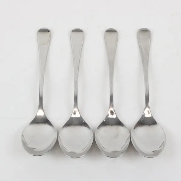 Lot of 4 WMF Flatware Del Sol Stainless Steel Place/Oval Soup Spoons