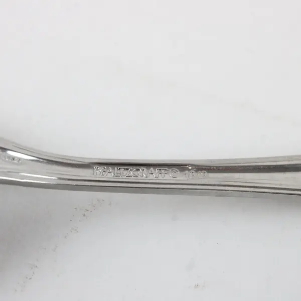 Set of 2 Pfaltzgraff Golden Biscayne Stainless Flatware (Salad Fork +Spoon)