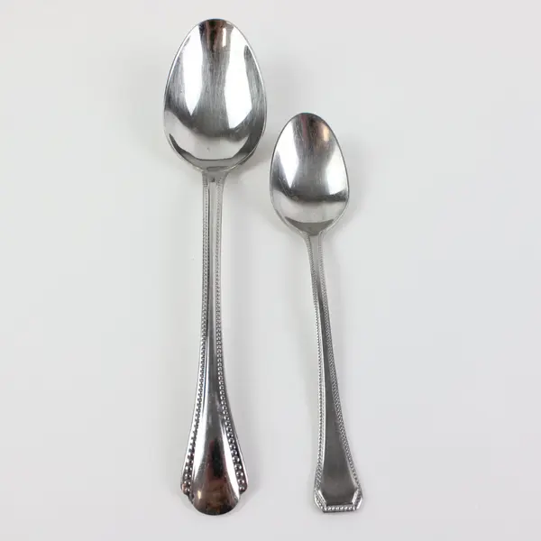 5pc Mixed Beaded SS Flatware 3 Forks 1 Spoon 1 Teaspoon Amazon Basics WNK Int'l