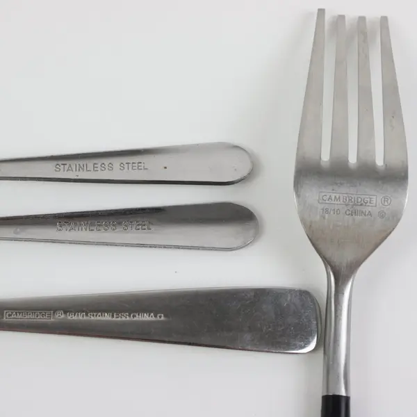 Set of 4 Mixed Cambridge/Unbranded Stainless Forks 8.25", 7.125", 6", 6"