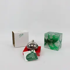 VTG Wallace Silversmiths 1990 Annual Christmas Bell 20th Edition 3" Tall w/Box 