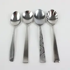 Set of 4 Mismatched Stainless Steel Spoons Sugar Spoon Assorted Brands