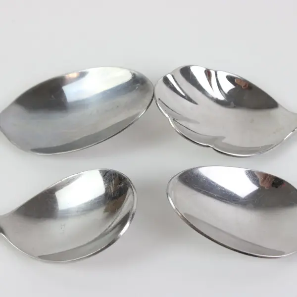 Set of 4 Mismatched Stainless Steel Spoons Sugar Spoon Assorted Brands