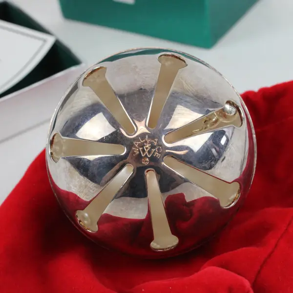 Wallace Silversmiths 1998 Annual Christmas Sleigh Bell 3in Original Box Felt Bag