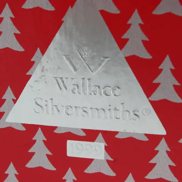Wallace Silversmiths 1999 Annual Christmas Sleigh Bell 3in Orig Box Felt Bag