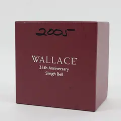 Wallace Silversmiths 2005 35th Anniversary Annual Christmas Bell 3" Box Bag