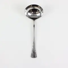 Pfaltzgraff Wyndham Stainless Steel Glossy Floral Patterned Gravy Ladle 