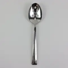 Pfaltzgraff Devon Stainless Steel 18/8 Glossy Pierced Serving Spoon 8 1/4"