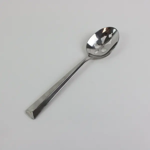 Pfaltzgraff Devon Stainless Steel 18/8 Glossy Pierced Serving Spoon 8 1/4"