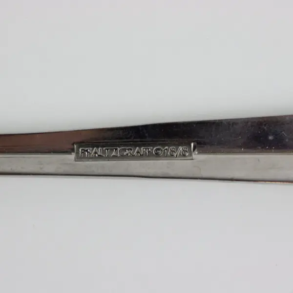 Pfaltzgraff Devon Stainless Steel 18/8 Glossy Pierced Serving Spoon 8 1/4"