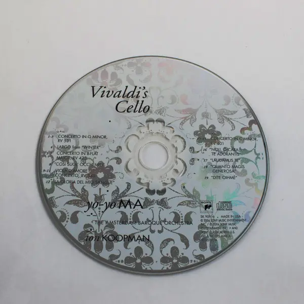 Yo-Yo Ma Vivaldi's Cello CD Amsterdam Baroque Orchestra Ton Koopman