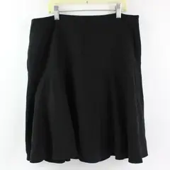 White House Black Market Black Knee Length Skater Skirt Womens Size 8