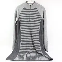 Title Nine Women's Gray Striped Sweater Dress Medium