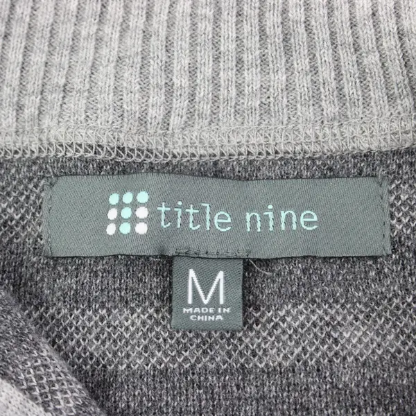 Title Nine Women's Gray Striped Sweater Dress Medium